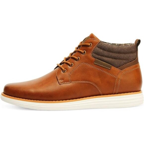 Men\'s Chukka Boots Tan Lace-Up Dress Shoes 11 12 13